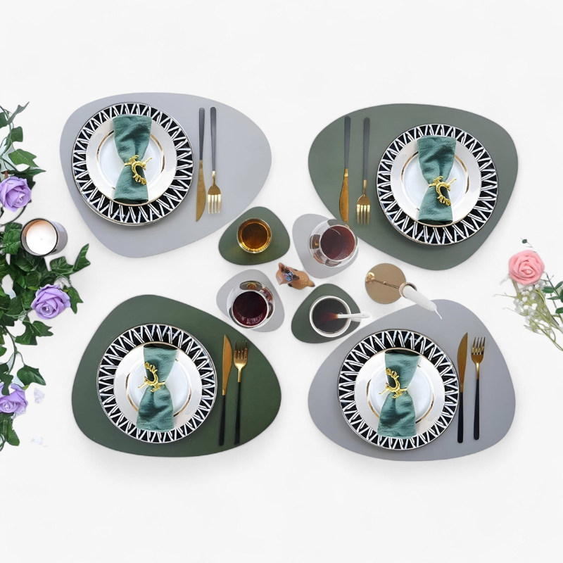 Bordluna Elegante Beidseitige Tischsets & Untersetzer-Set