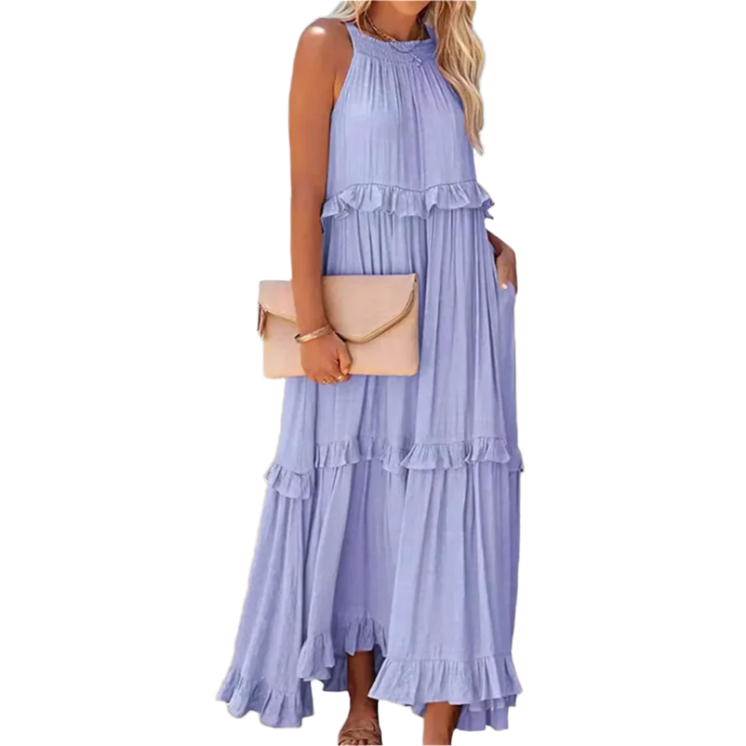 Elegantes Maxikleid für Frauen – Figurbetonte A-Linie Silhouette