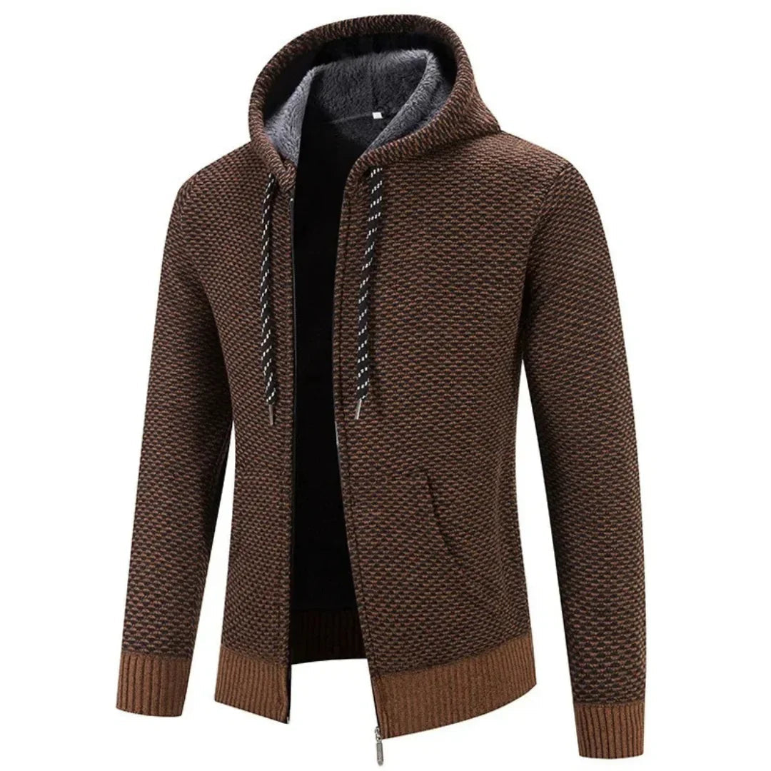 Matheo - Warme Langarmjacke mit Kapuze und Taschen