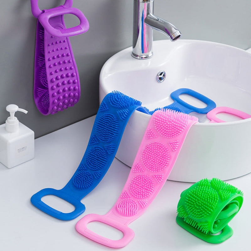 ScrubEase Flexible Körperpeeling-Bürste mit Tiefenreinigung und Entspannendem Duschbad