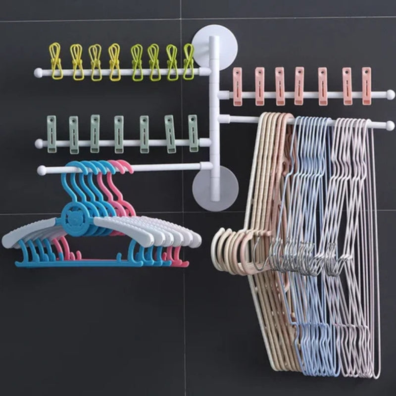 FlexiRack – Faltbare, rotierende Wandhalterung und Handtuchhalter