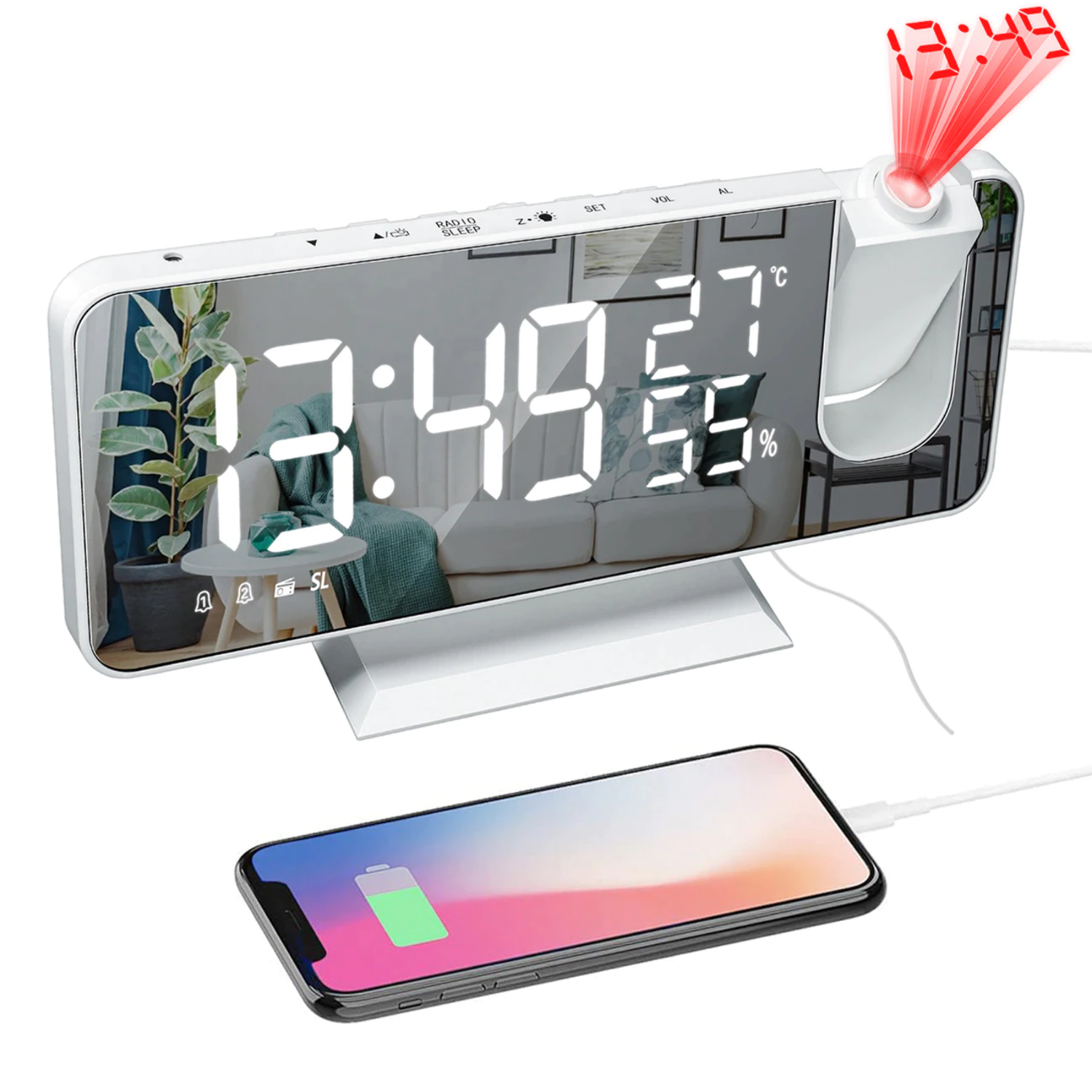 LumiTime - Smart Projektionswecker mit kabelloser Ladung