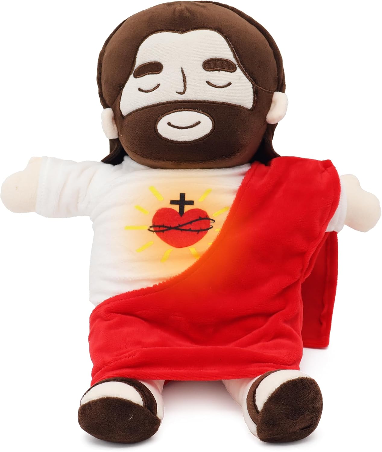 Tröstender Jesus Plüschspielzeug mit Beruhigender Atmung & Geräuschen