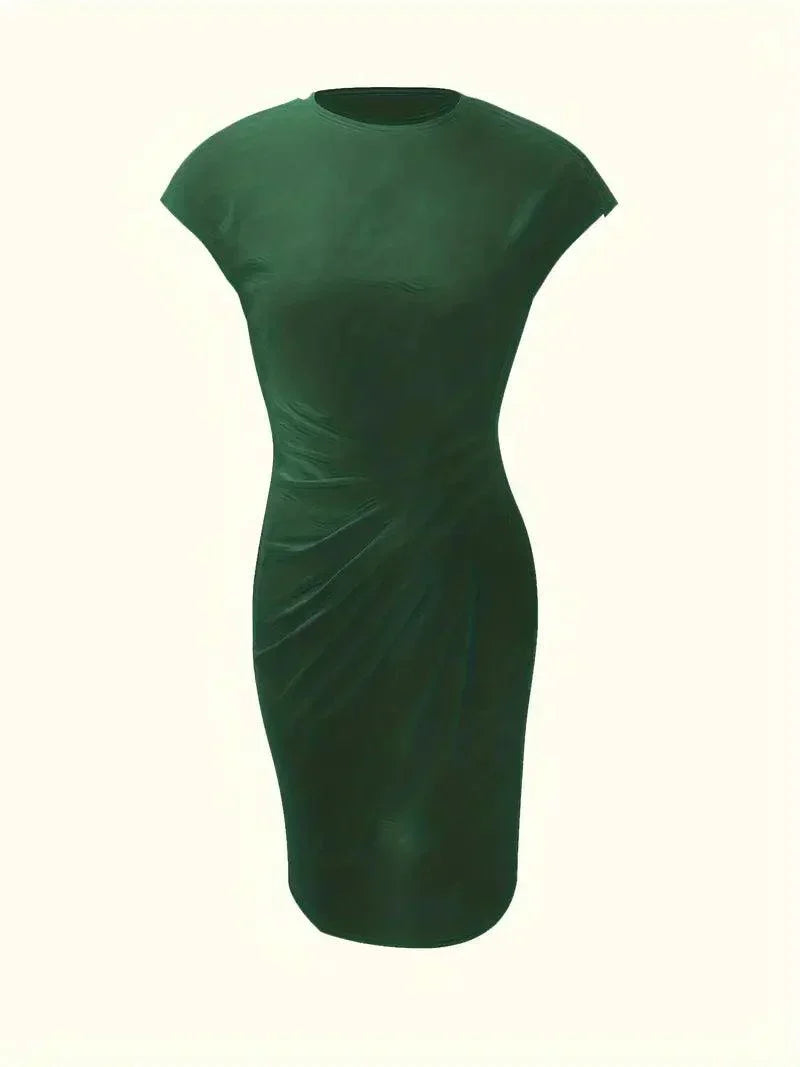 Emilia Kleine Kleid mit Rundhalsausschnitt – Elegante und Zeitlose Passform