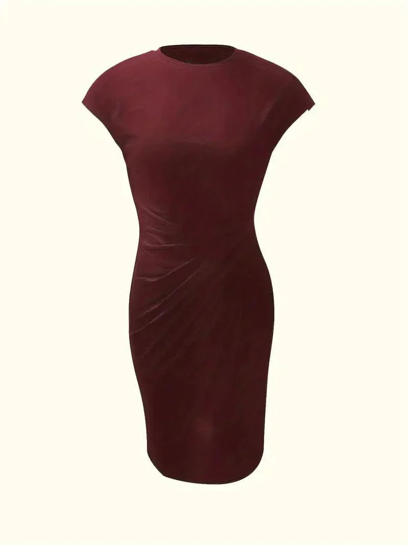 Emilia Kleine Kleid mit Rundhalsausschnitt – Elegante und Zeitlose Passform