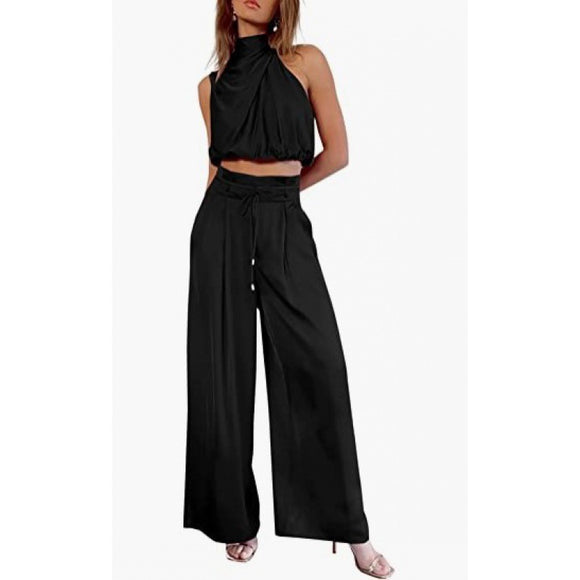Léna Sommer-Set für Damen Ärmelloses Top und Hosen mit weitem Bein
