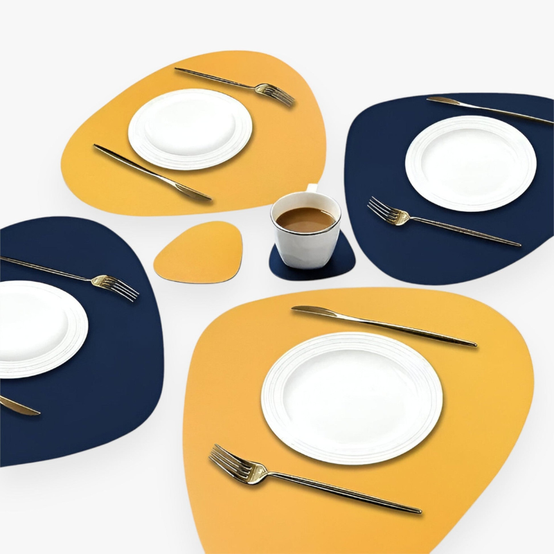Bordluna Elegante Beidseitige Tischsets & Untersetzer-Set