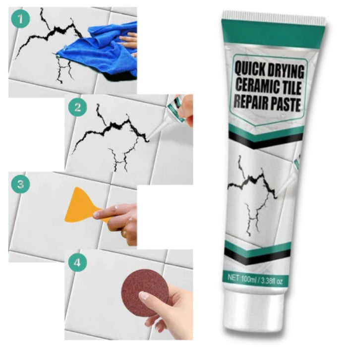 Keramik Reparaturset CrackFix Pro – Für Waschbecken, Bad & Küche