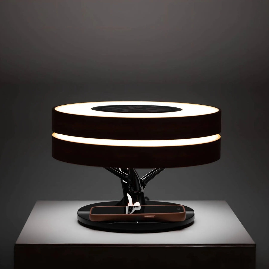 LumiNest LED Tischlampe – Warmes Licht und minimalistisches natürliches Design
