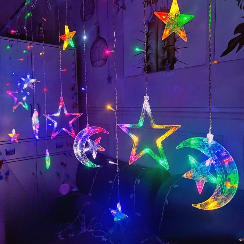 GlowVista - LED-Vorhang mit mehreren Formen und Farben