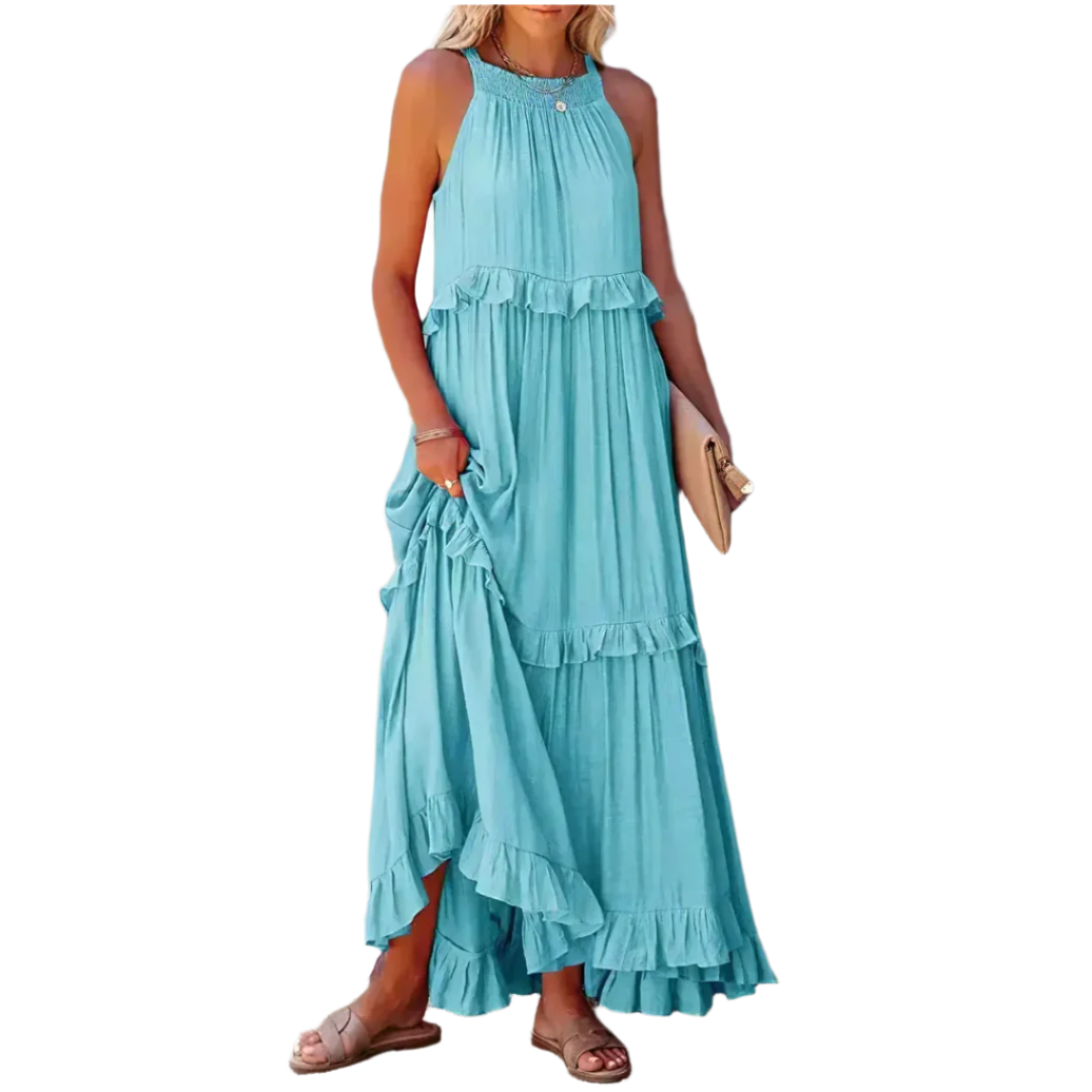 Elegantes Maxikleid für Frauen – Figurbetonte A-Linie Silhouette