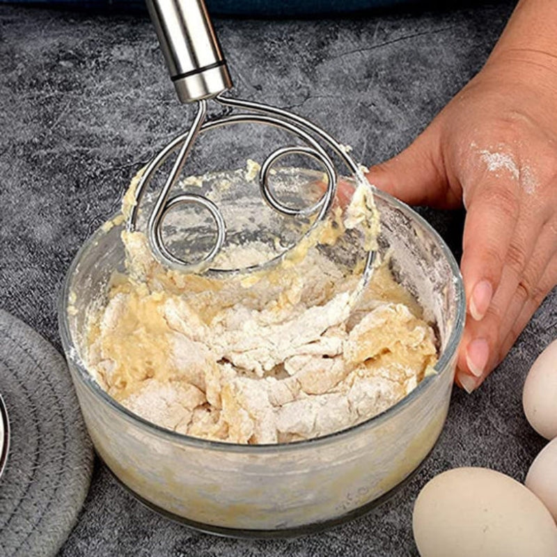 BakeCraft – Professionelles dänisches Teigschneebesen für müheloses Mischen