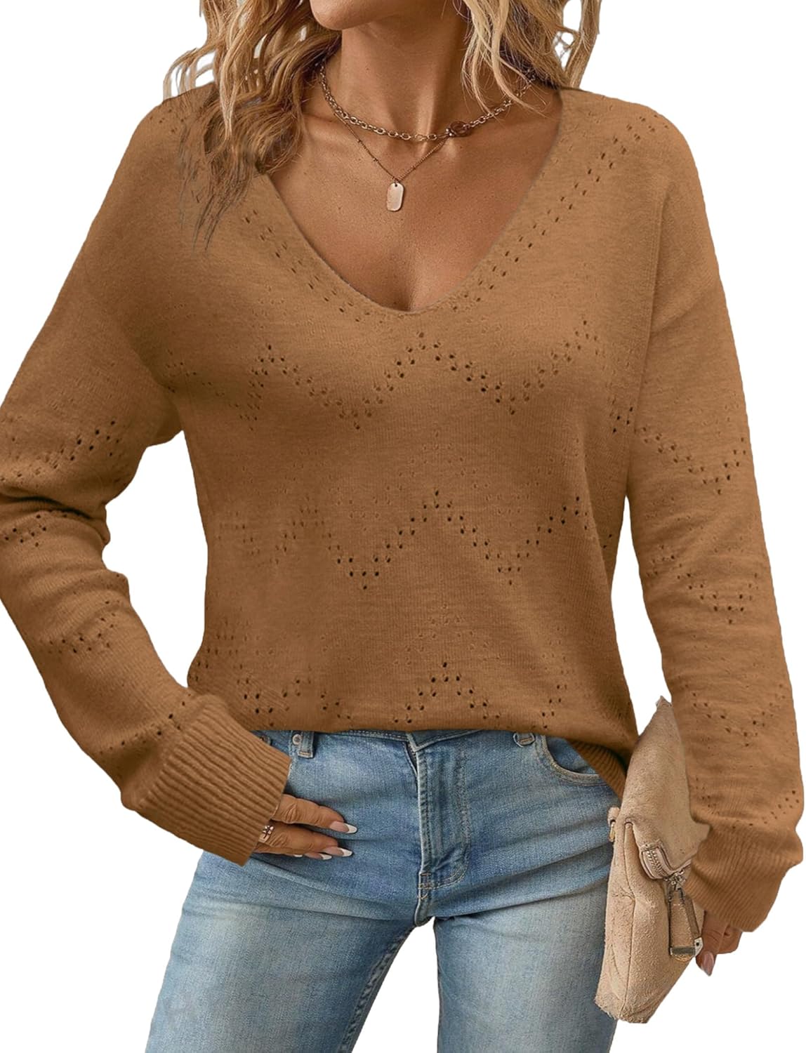 Emma Off Shoulder Crochet Pullover