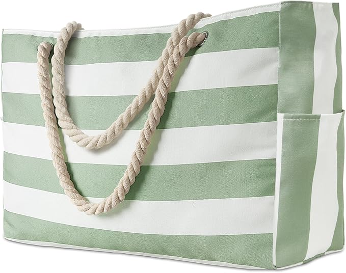 Große Strandtasche mit Reißverschluss – Wasserdicht & Praktisch