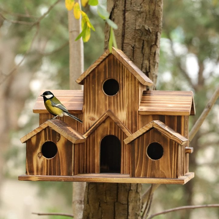 WillowNest funktionelles Holzvogelhaus