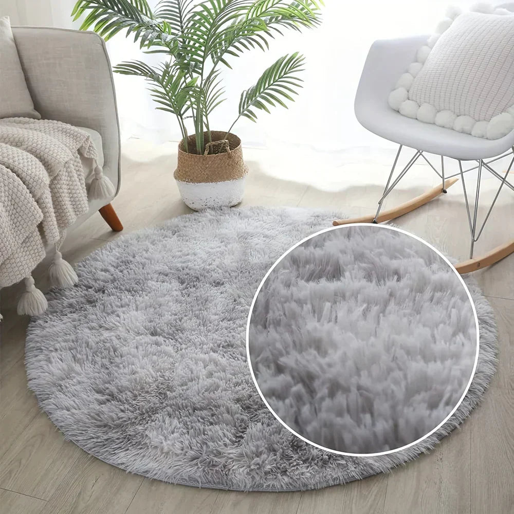 CloudNest - Ultra-weiches und luxuriöses rundes Teppich für ein gemütliches Wohnzimmer
