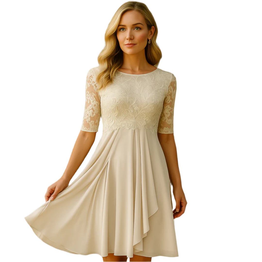 Lässiges 3/4-Ärmel Mini-Kleid für Frauen – Komfortabel und Stilvoll