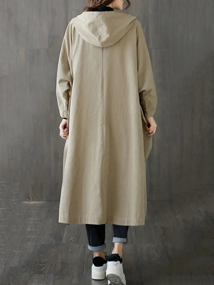 Sofie Let Trenchcoat mit Kapuze und Knopfschluss für Damen