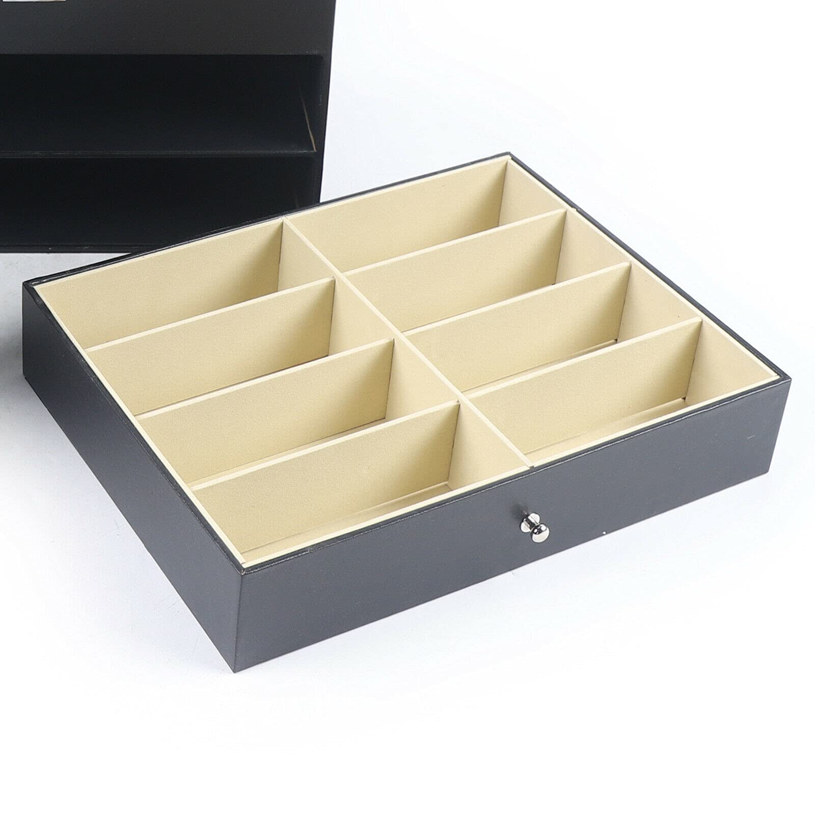 LumeStor Aufbewahrungsbox – Elegantes 3-lagiges Design mit transparenten Fächern