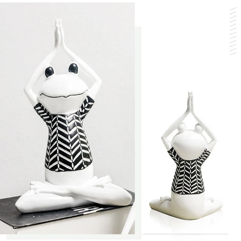 ZenFrog - Stilvolle meditative Frosch-Homemodern Figur Deko