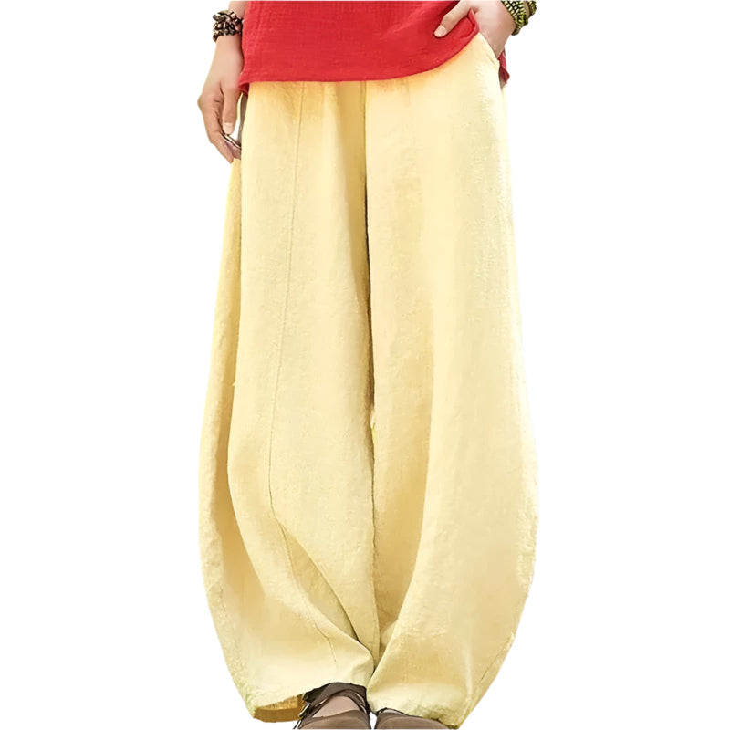 Freja Lockere Hosen mit Weiten Beinen und Taschen