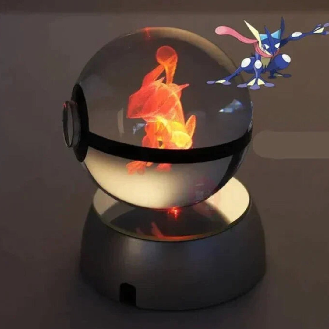 PokéGlow - Kristallkugel Ikonische Pokémon Figuren LED Lampe