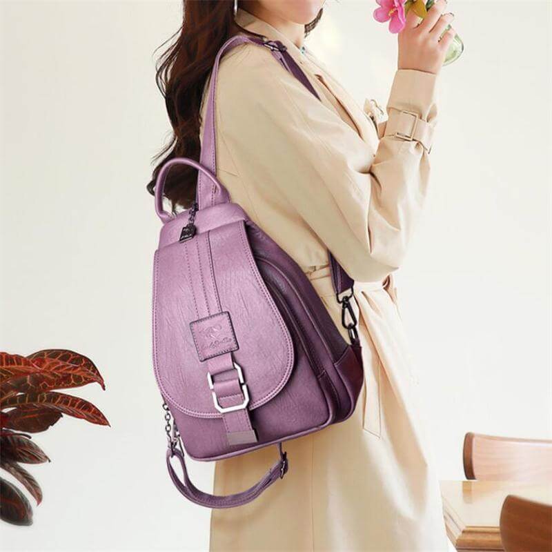 Beatrice - Stilvolle und vielseitige Rucksack mit Klappverschluss