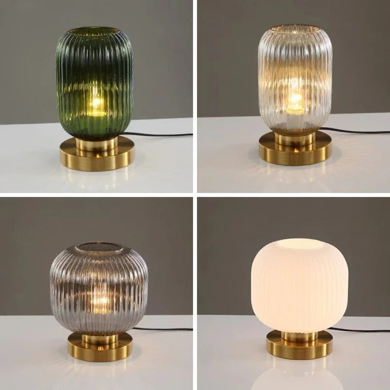 AuraGlow Elegante Tischlampe – Rippendesign mit Stimmungsbeleuchtung