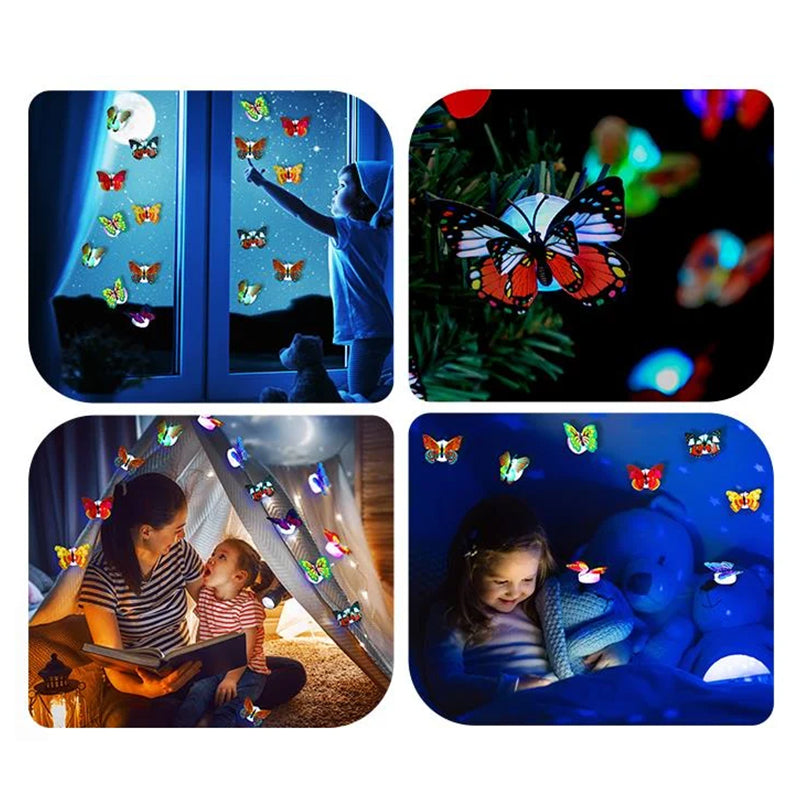 LumiWings - 3D bunte LED Schmetterlings Nachtlichter