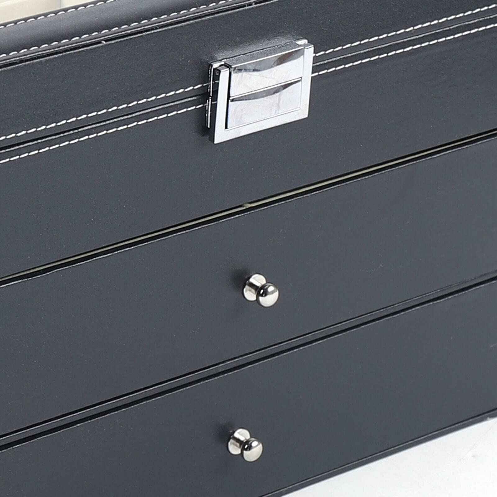 LumeStor Aufbewahrungsbox – Elegantes 3-lagiges Design mit transparenten Fächern