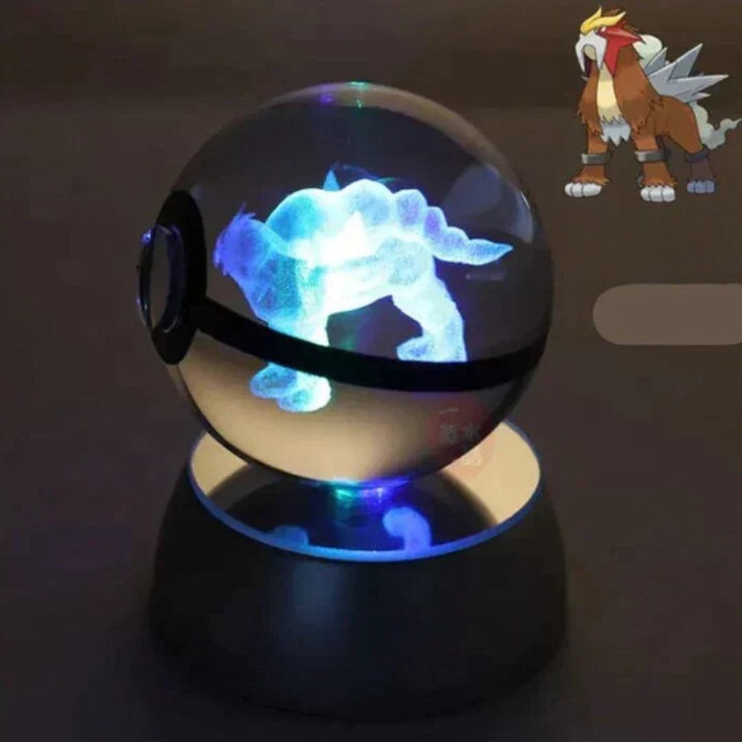 PokéGlow - Kristallkugel Ikonische Pokémon Figuren LED Lampe