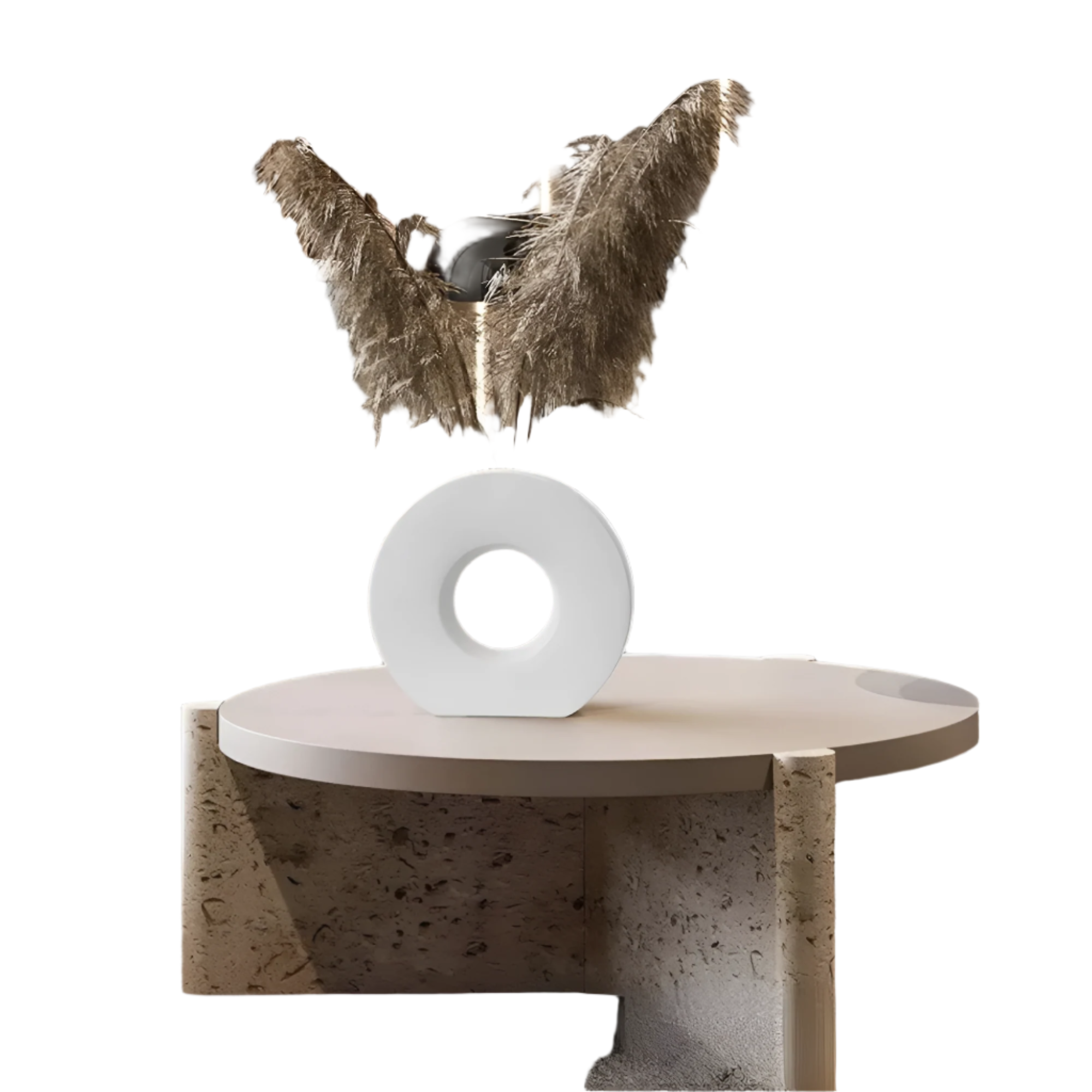 DecoraForm Skulpturale Keramische Akzentvase – Moderner Handgefertigter Statement-Piece