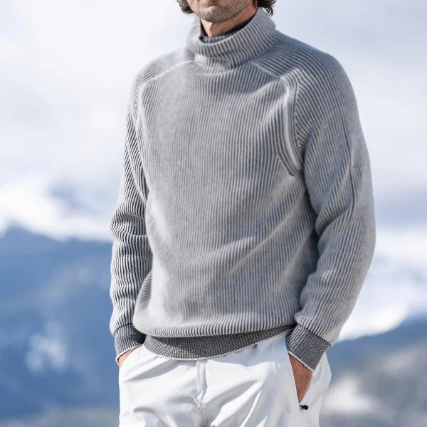 Victor - Gemütlicher Rollkragenpullover mit Rippstrick für Wärme und Stil