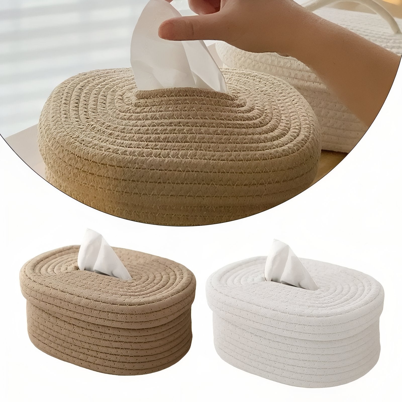TissuElegance - Ovales Kissenbezug aus Tissue mit stilvollem Design