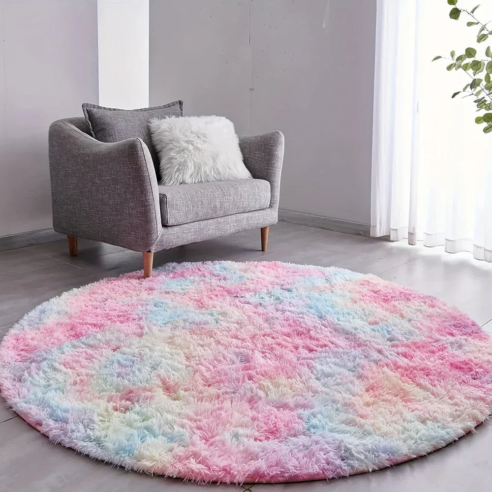 CloudNest - Ultra-weiches und luxuriöses rundes Teppich für ein gemütliches Wohnzimmer