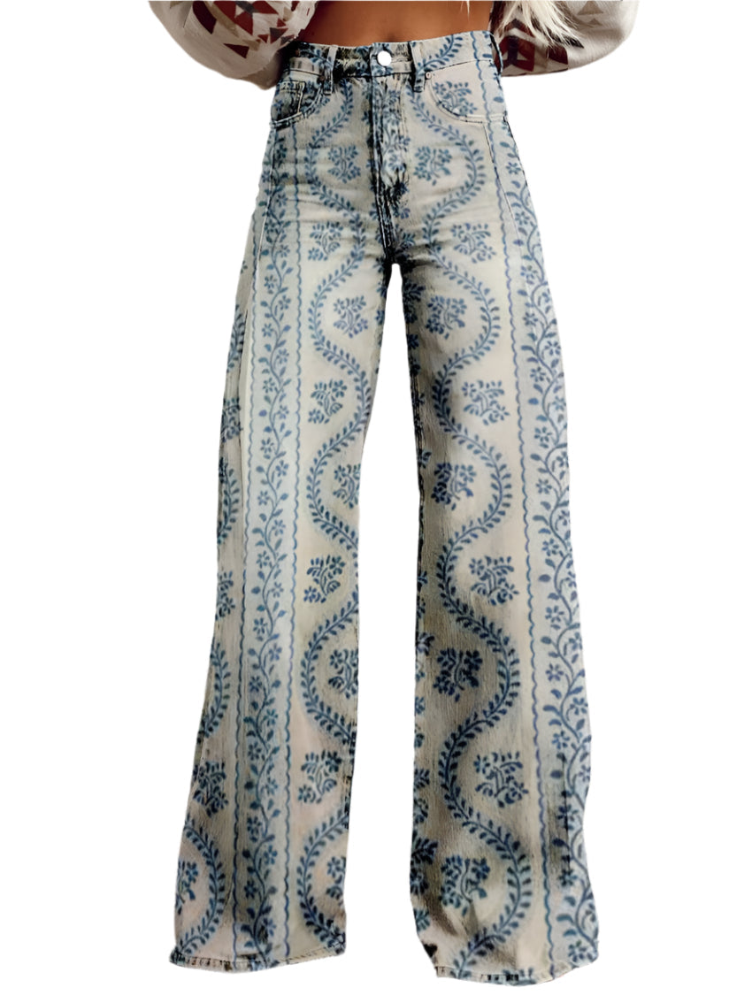 Lucy - Blumenmuster Hosen für Frauen