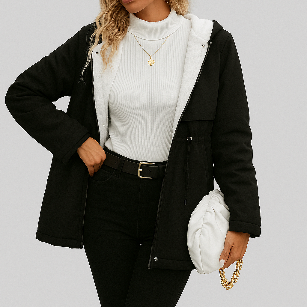 Aurora | Gefütterter Damen-Wintermantel mit Kapuze