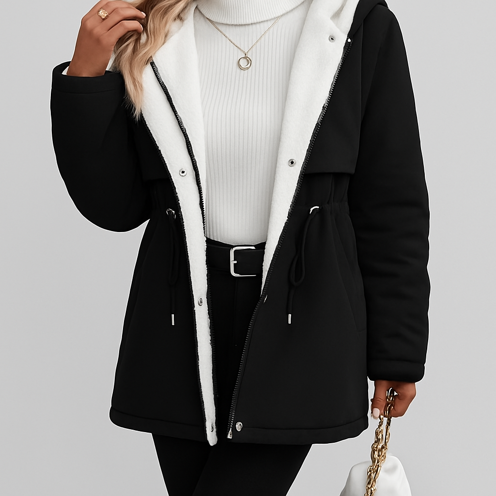 Aurora | Gefütterter Damen-Wintermantel mit Kapuze