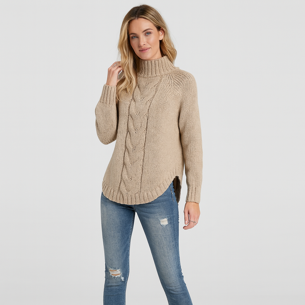 Barbara | Samt-Strickpullover
