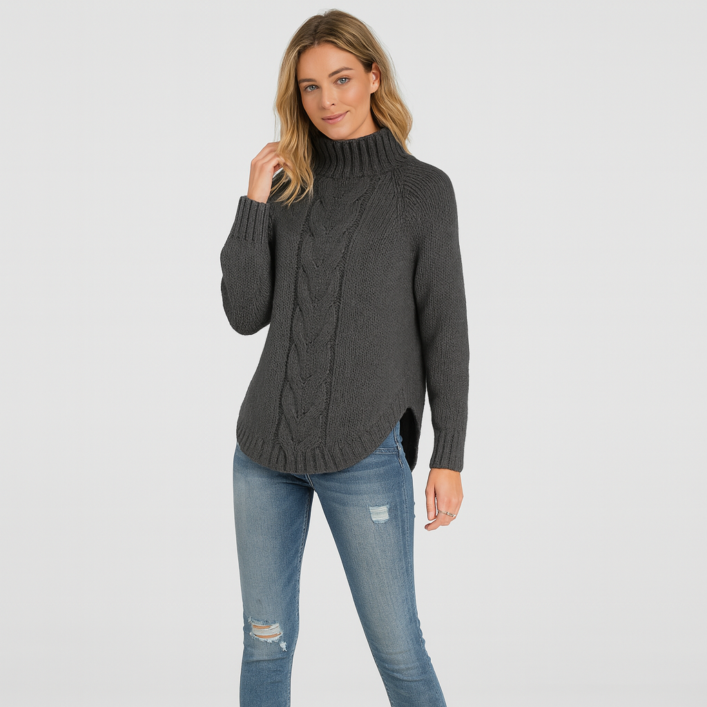 Barbara | Samt-Strickpullover