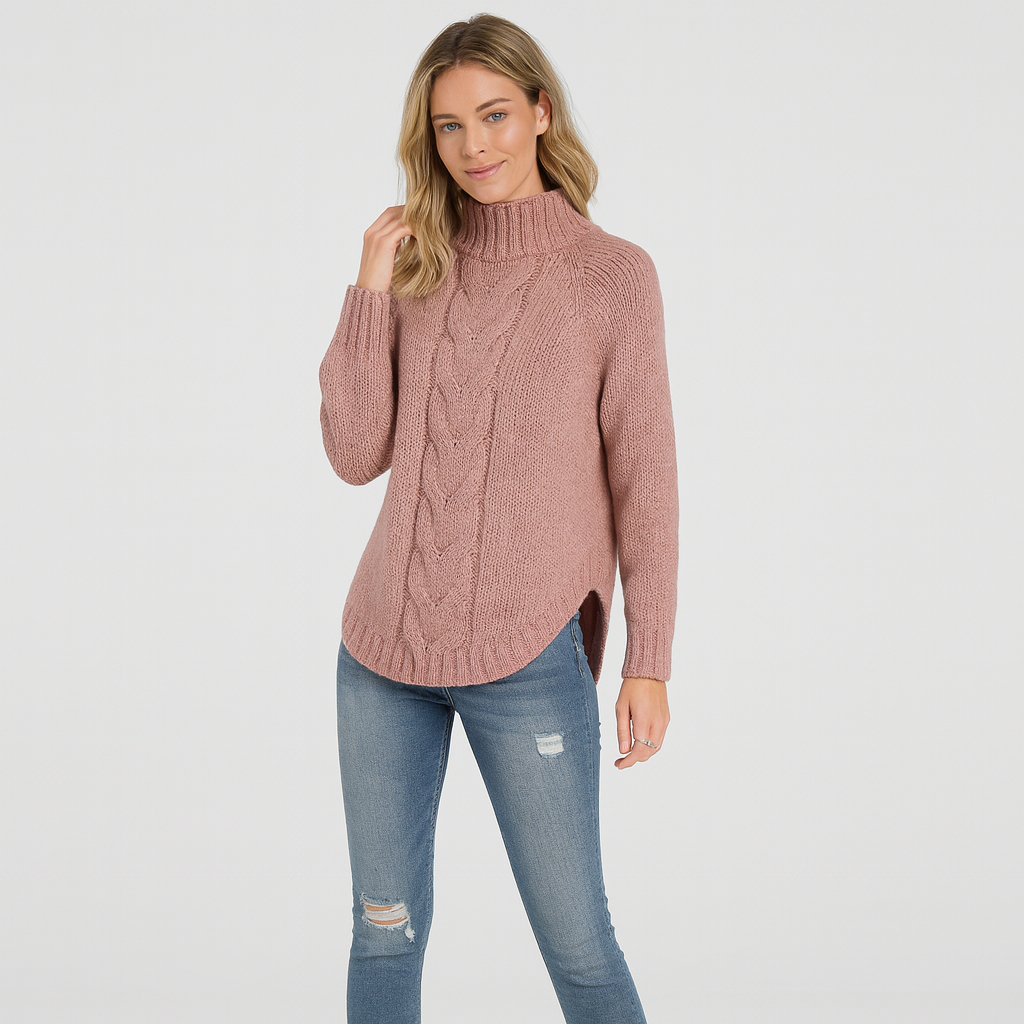 Barbara | Samt-Strickpullover
