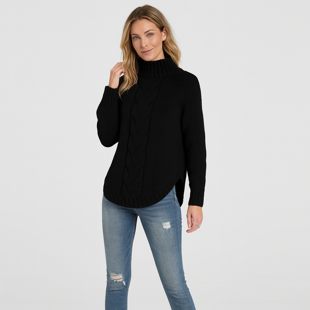 Barbara | Samt-Strickpullover