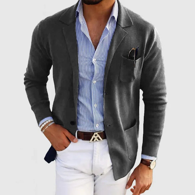 Mark herre Cardigan-Pullover Strickblazer