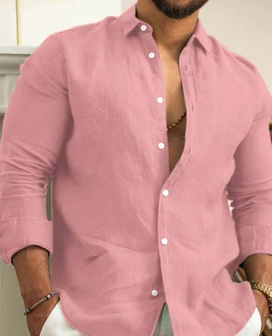 Noah Slim Fit Langarmhemd mit klassischem Kragen