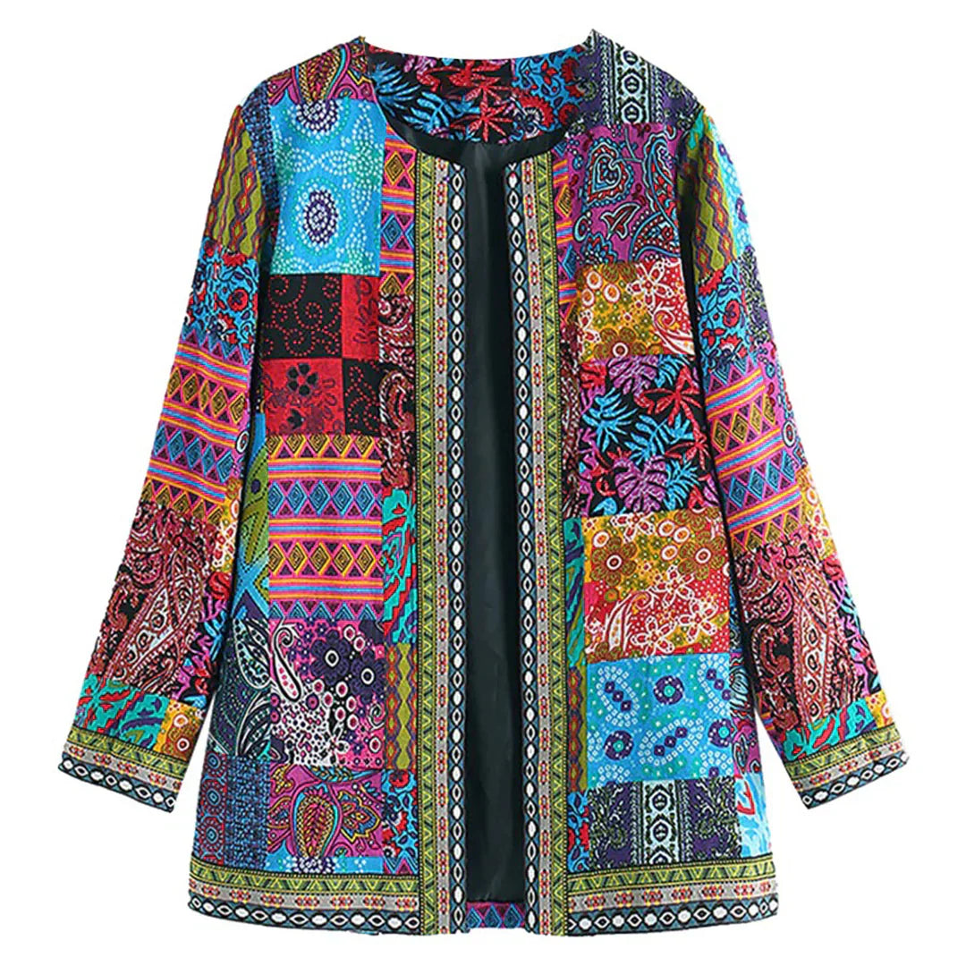 Alma – Klassische Strickjacke mit Rundhalsausschnitt und Offener Vorderseite