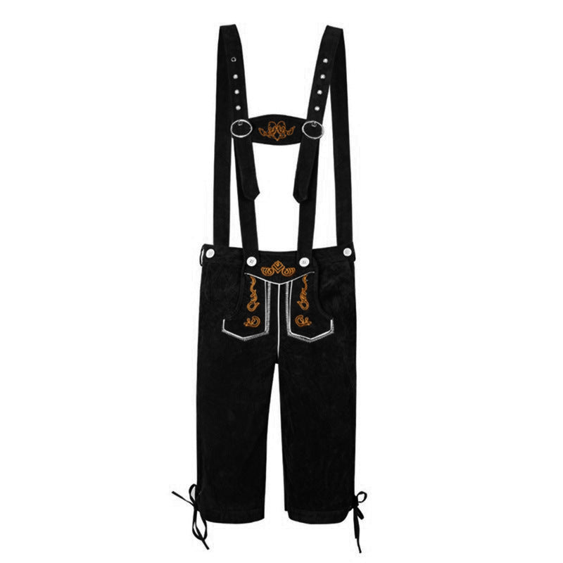 Braune Trachtenhose mit Hosenträgern für das Oktoberfest München