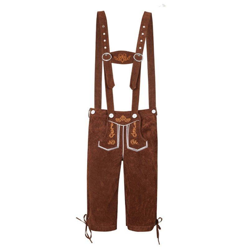 Braune Trachtenhose mit Hosenträgern für das Oktoberfest München