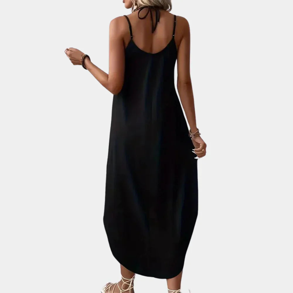 Alma Verstellbares Maxi-Kleid – Stilvolles und Leichtes Kleid mit Seitenschlitz