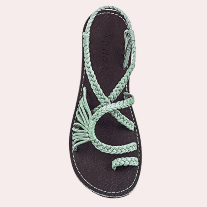 Famela - Schicke gewebte Knoten-Sandalen