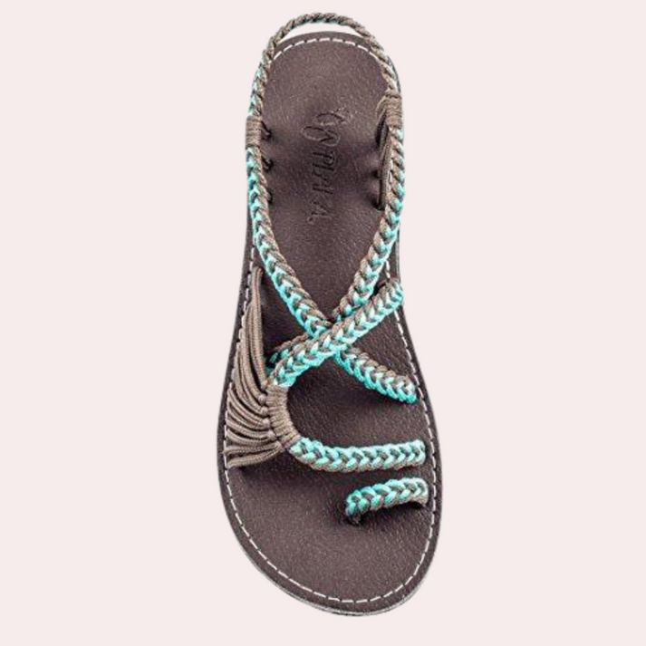 Famela - Schicke gewebte Knoten-Sandalen